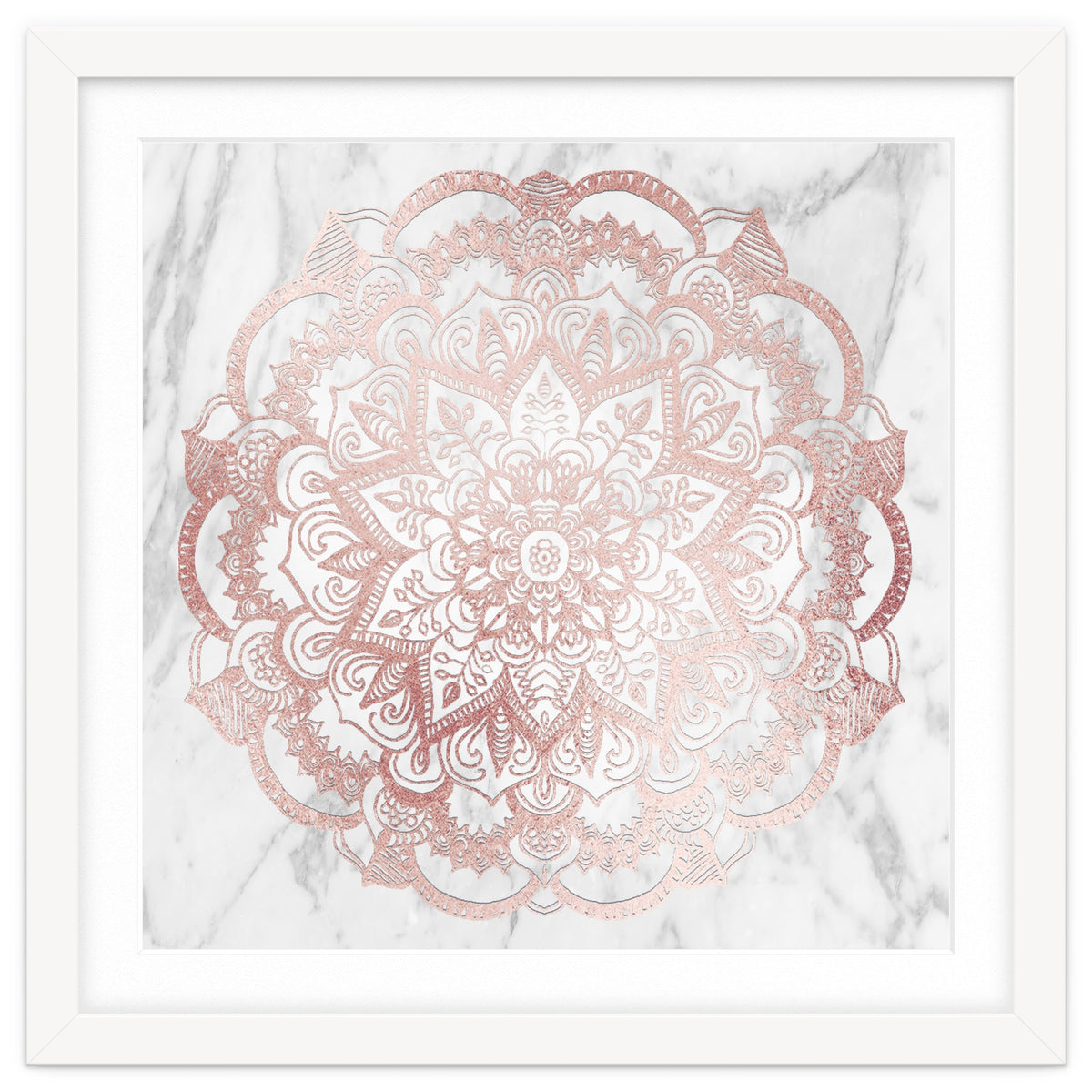 Rose Gold Mandala Star