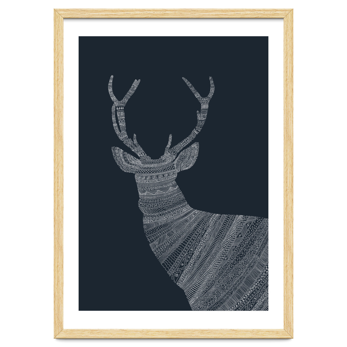 Stag Blue Poster