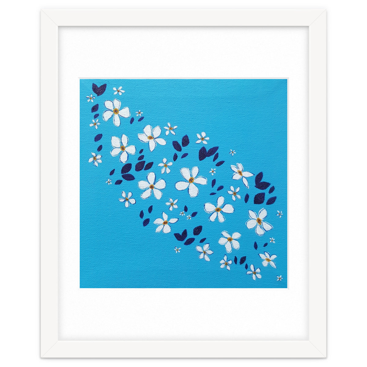 Flowers On Blue
