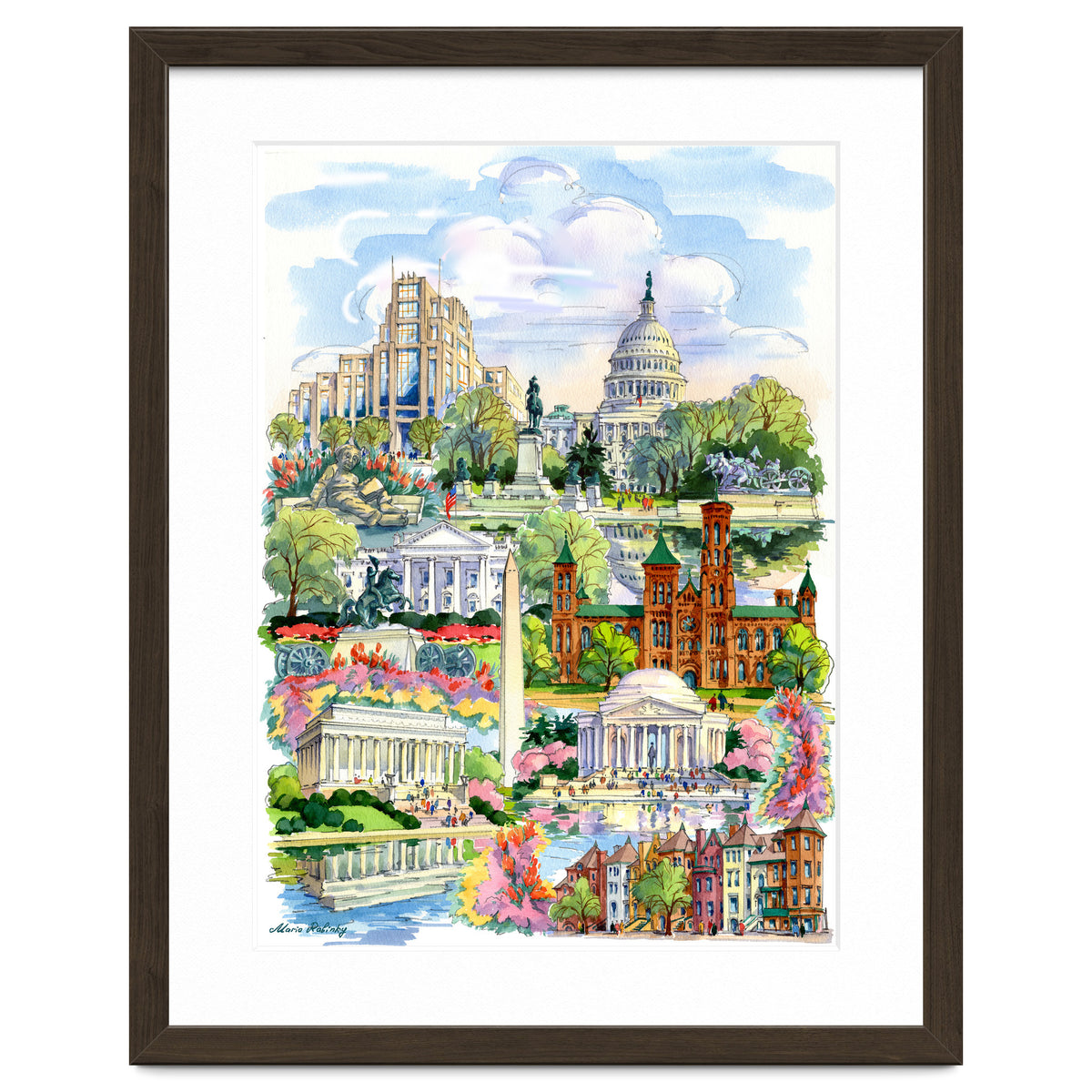 Washington District of Columbia Illustration