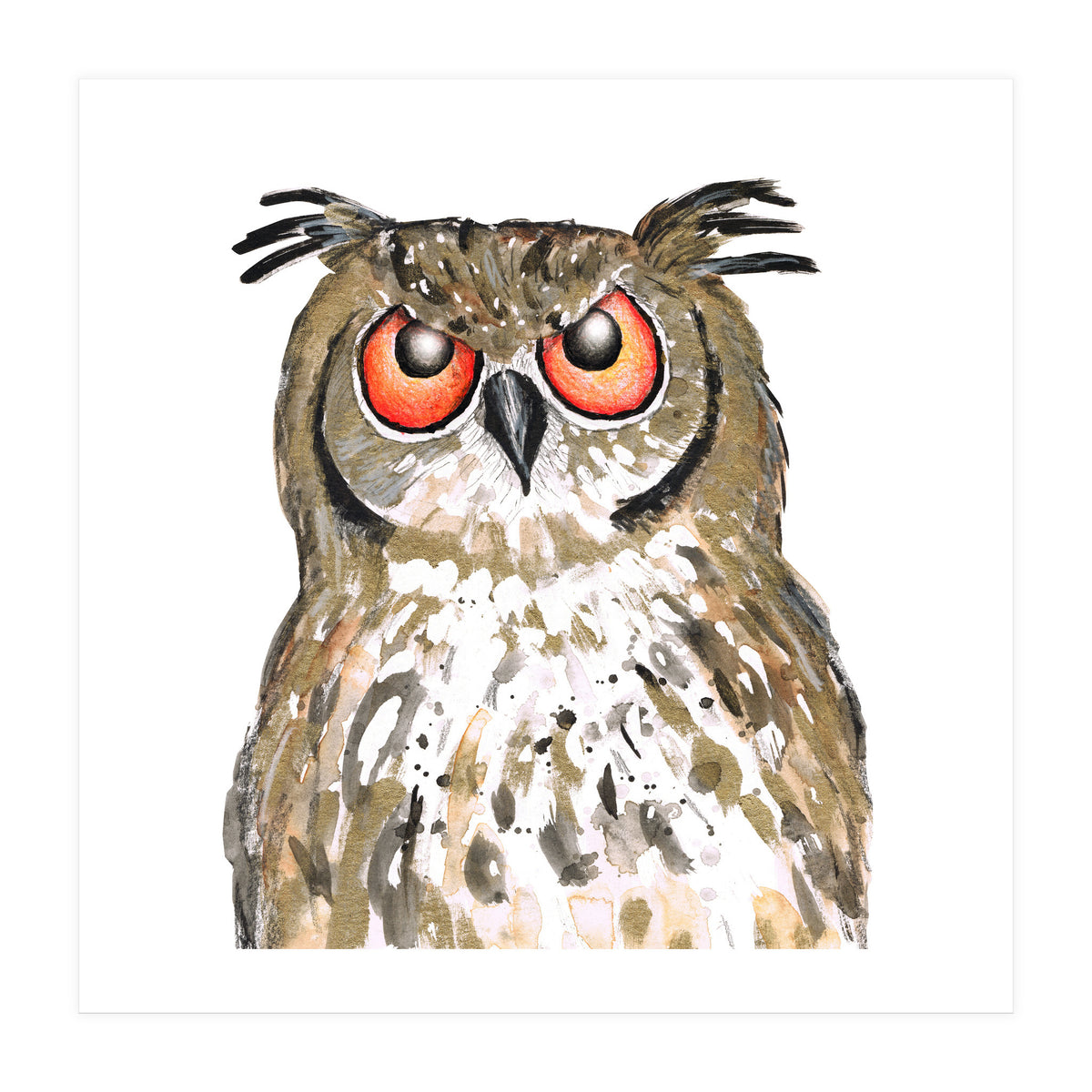 Golden owl (Print Only)