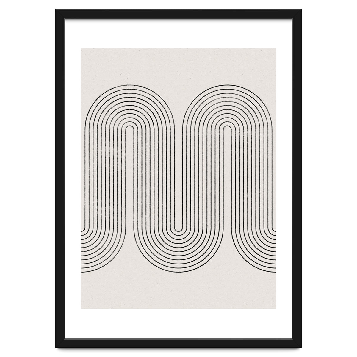 Mid-Century Modern No.28 - Woodblock Print
