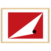 Geometric Shapes No. 71 - red, white & black