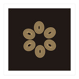 Golden floral lines | abstract minimal (Print Only) thumbnail