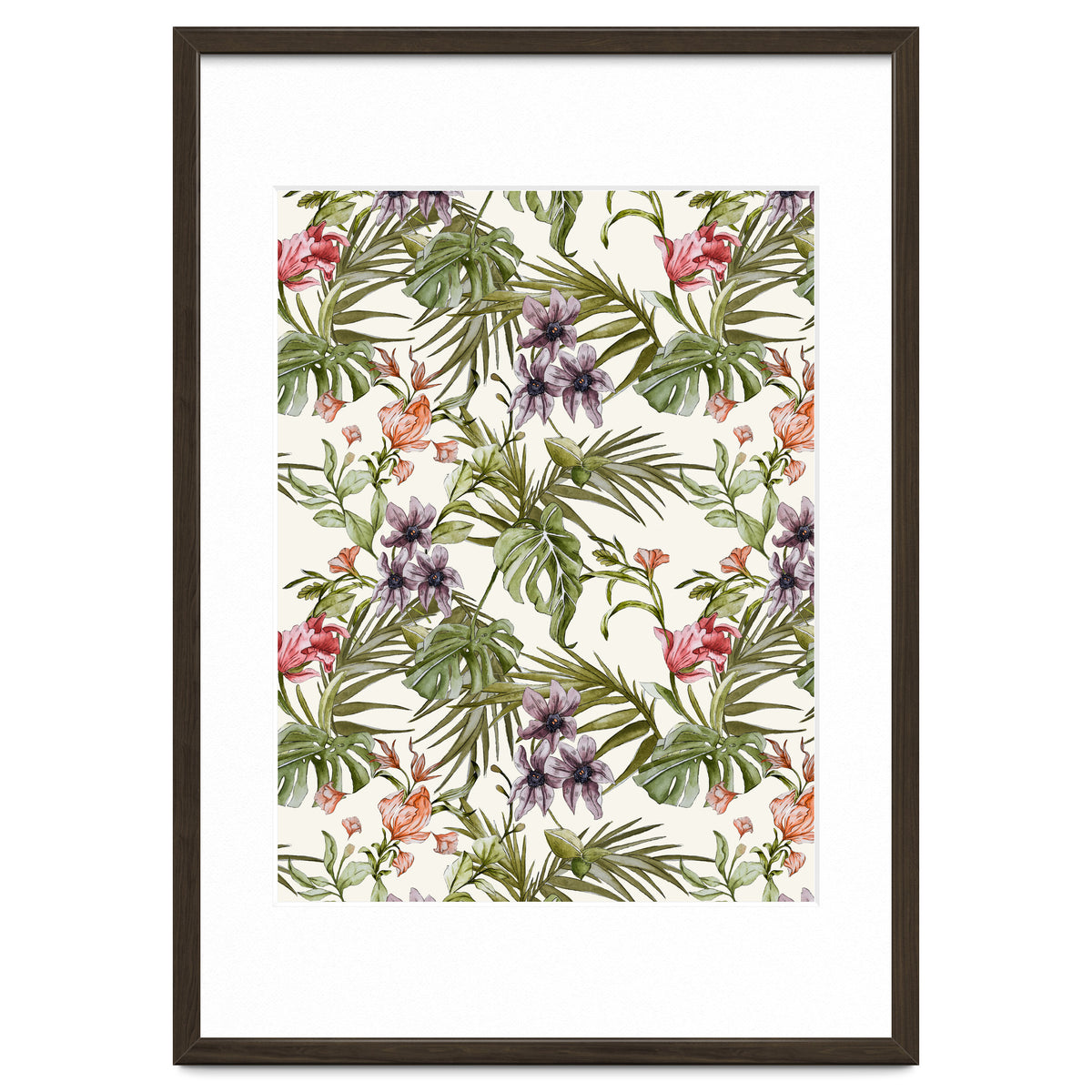 Watercolor tropical foliage