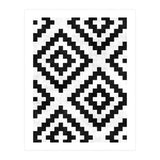 Urban Tribal Pattern No.18 - Aztec - Black and White Concrete (Print Only) thumbnail