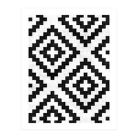 Urban Tribal Pattern No.18 - Aztec - Black and White Concrete (Print Only)