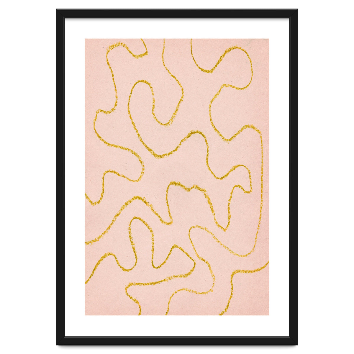 Pink and rust organic lines