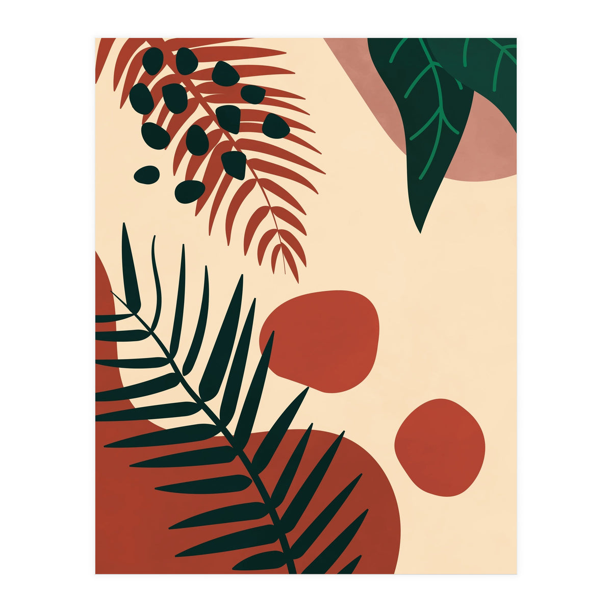 Abstract Palm Leaf (Print Only)