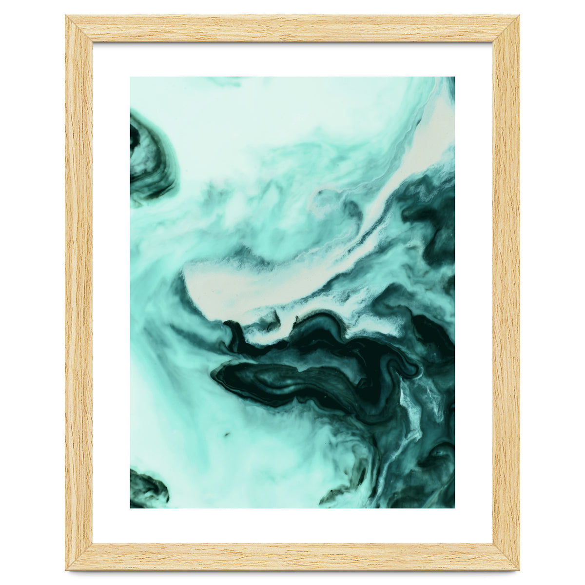 Abstract marbling mint