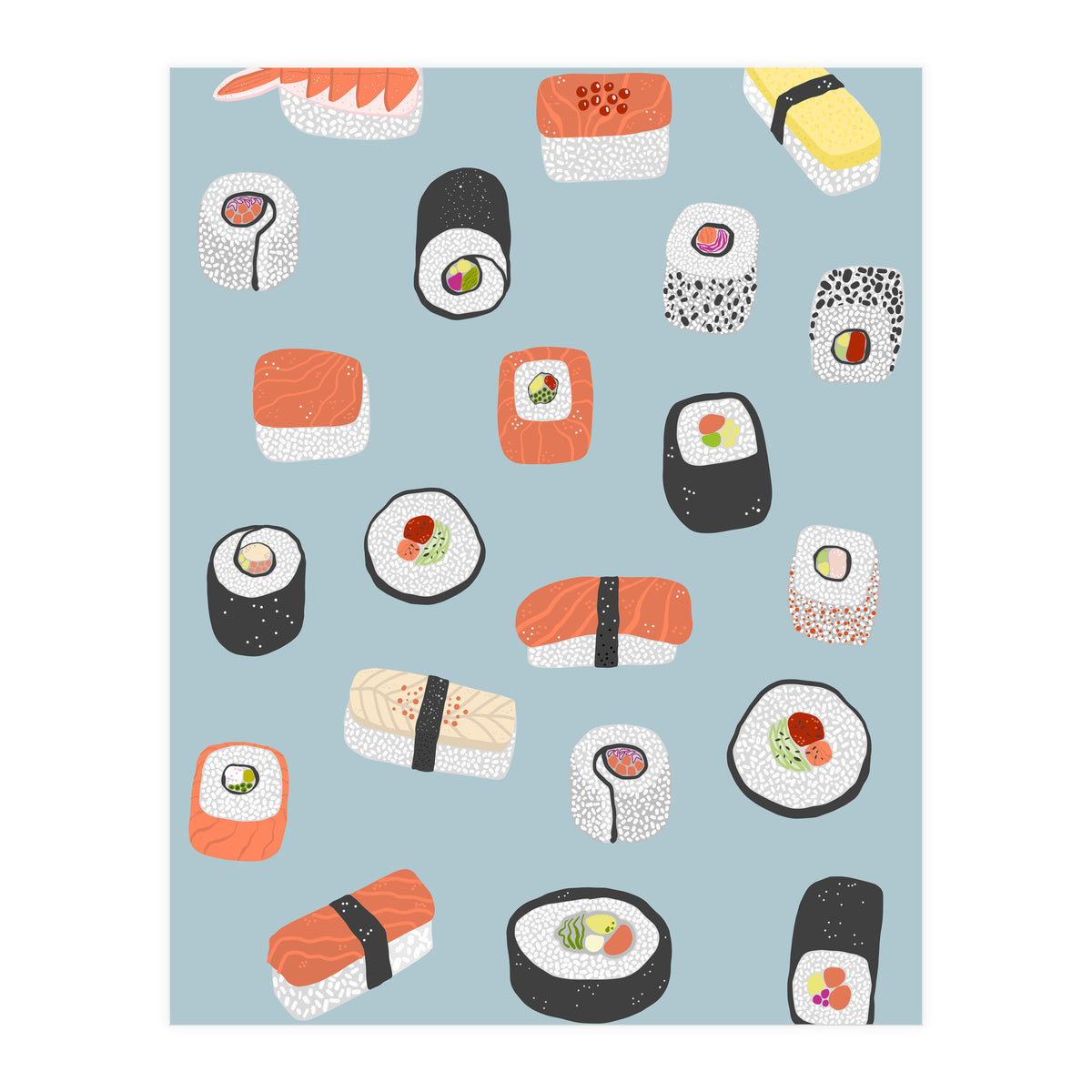 Sushi Roll Maki Nagiri Food Art (Print Only)