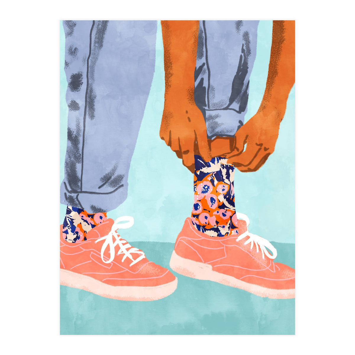 Pull Up Those Pretty Socks! | Optimism Hustle Positivity | Good Vibes Luck Po (Print Only)