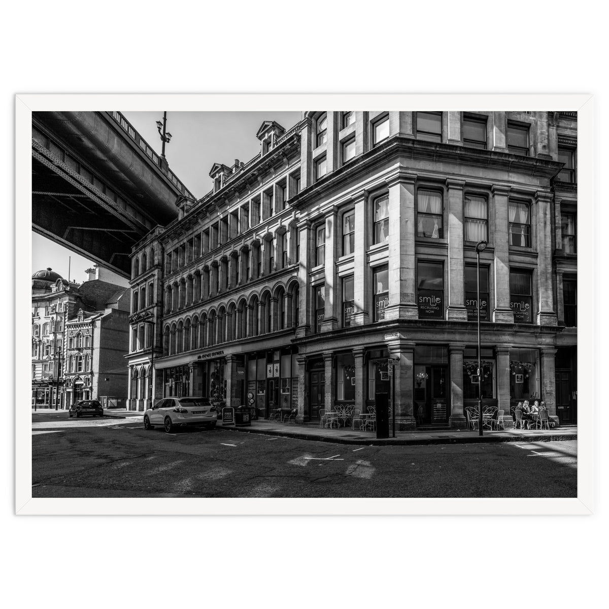 Dene st Newcastle monochrome