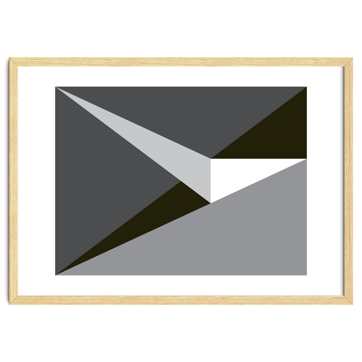 Geometric Shapes No. 73 - black & grey triangles