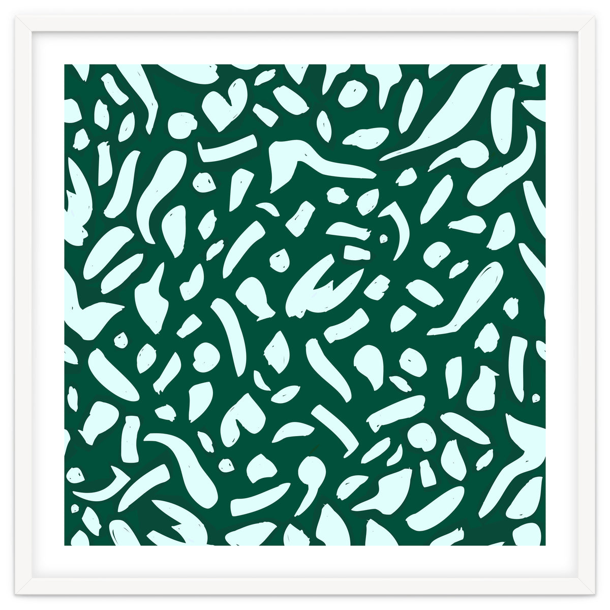Deep Emrald | Green Terrazzo Pattern | Fun Funky Eclectic Modern Boho Painting
