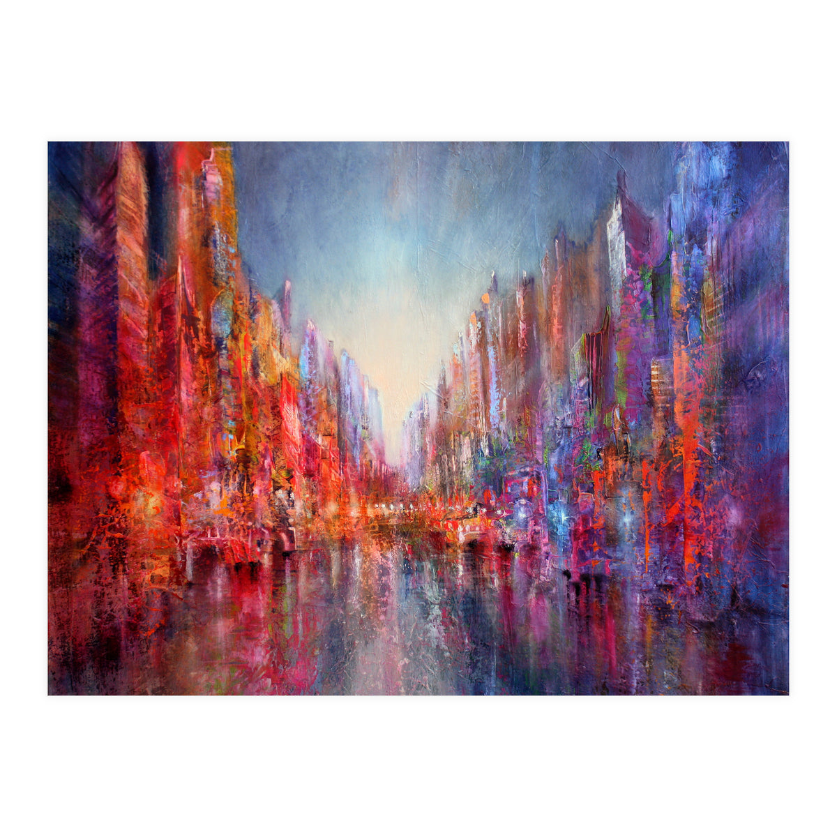 Stadt Am Fluss  - city on the riverside (Print Only)