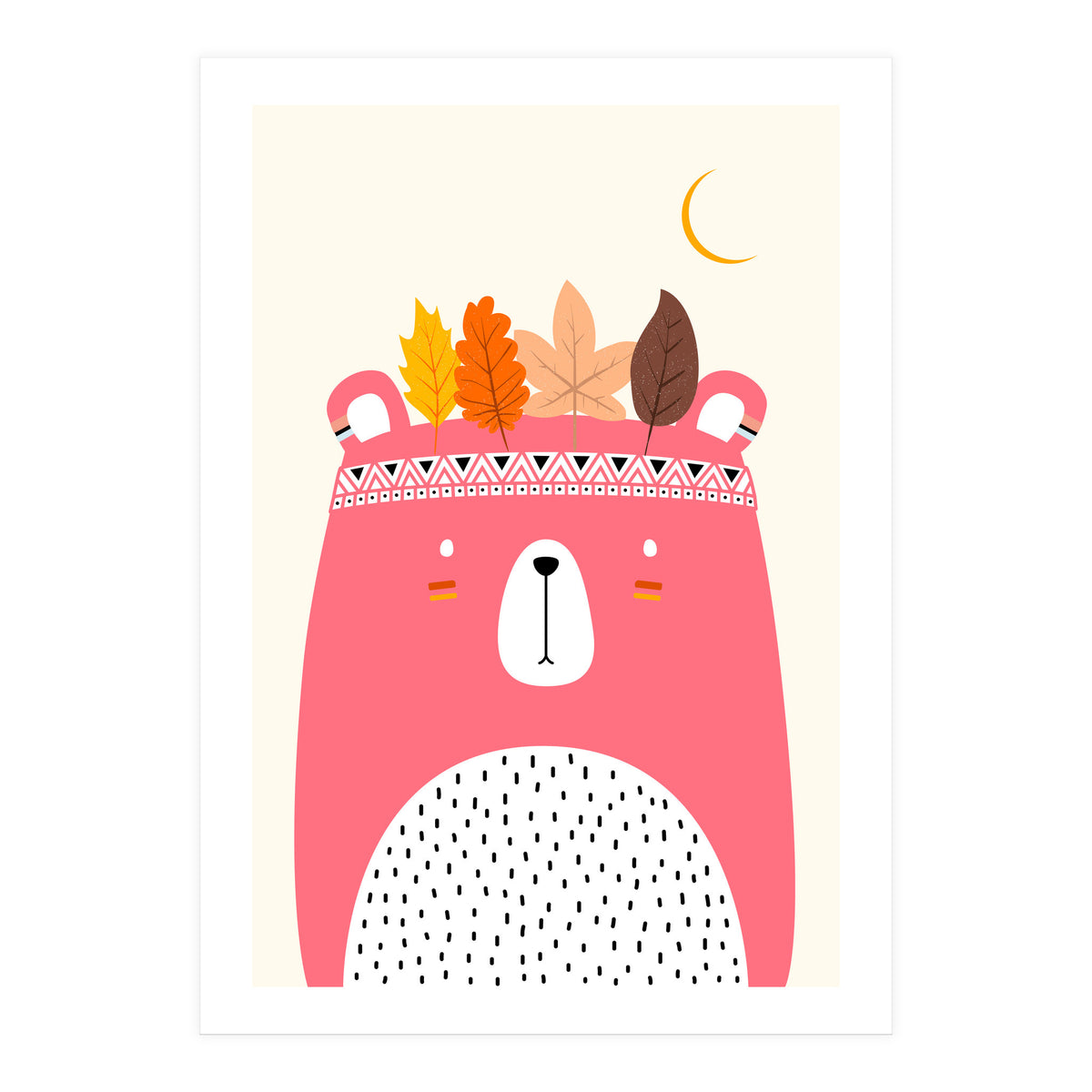 Cute Little Bear Pink (Print Only)