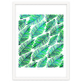 Palm Solace | Tropical Botanical Plants Nature Hand-Painted Watercolor Painting Bohemian Lush Green thumbnail
