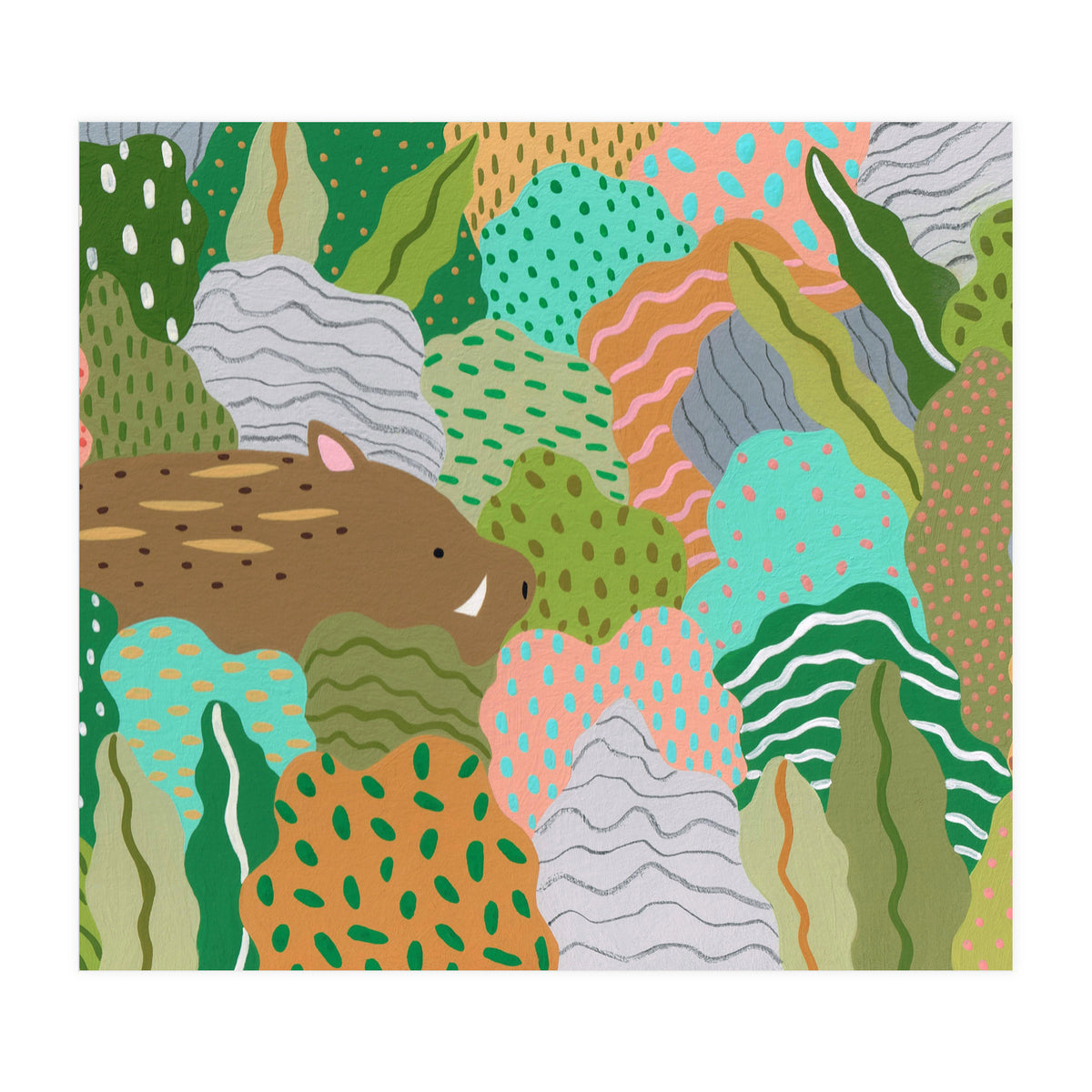 Wild Boar, Run Free (Print Only)