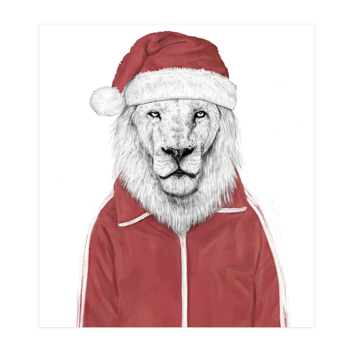 Santa Lion (Print Only)