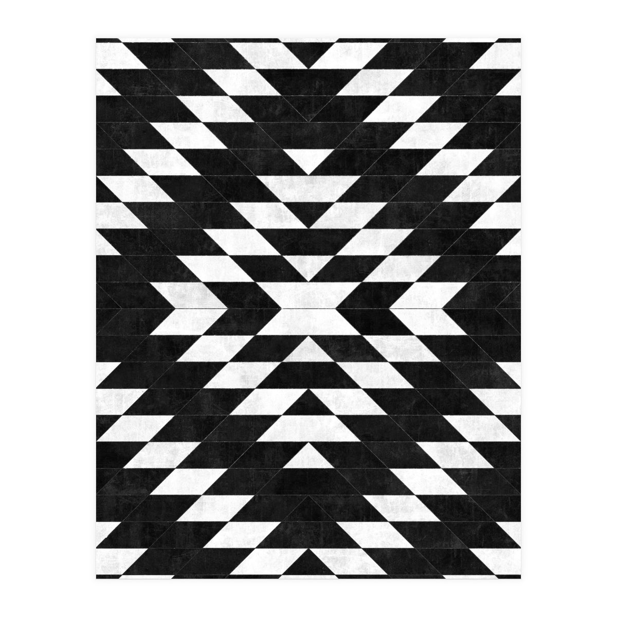 Urban Tribal Pattern No.14 - Aztec - Black Concrete (Print Only)