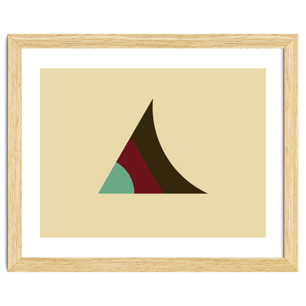 Geometric Shapes No. 5 - beige,  purple & turquoise