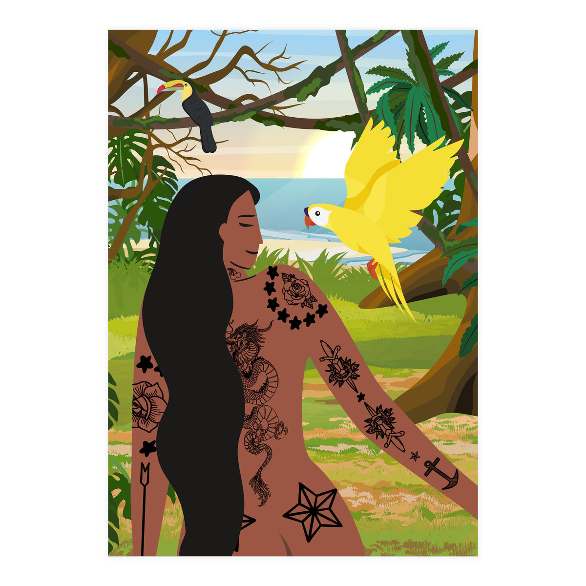 Golden Conure and Me (Print Only)