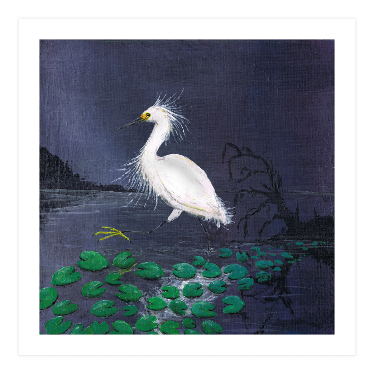 Twilight egret (Print Only)