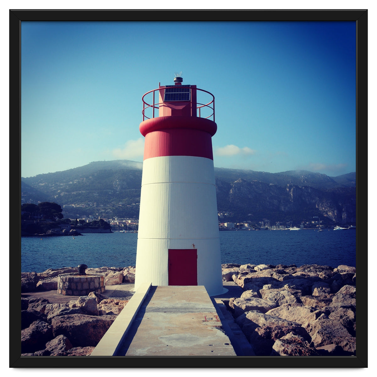 Red and white lighthouse