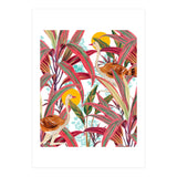 Faith Is The Bird That Feels The Light When The Dawn Is Still Dark, Vintage Botanical Nature Painting Jungle (Print Only) thumbnail
