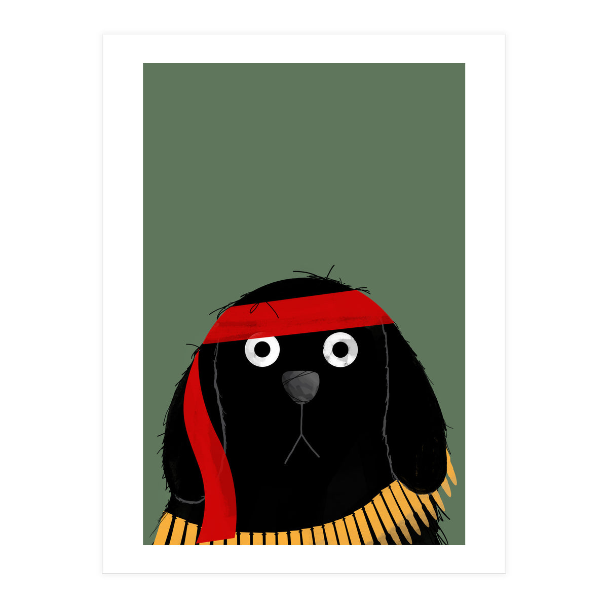 Doozal Dog Rambo (Print Only)