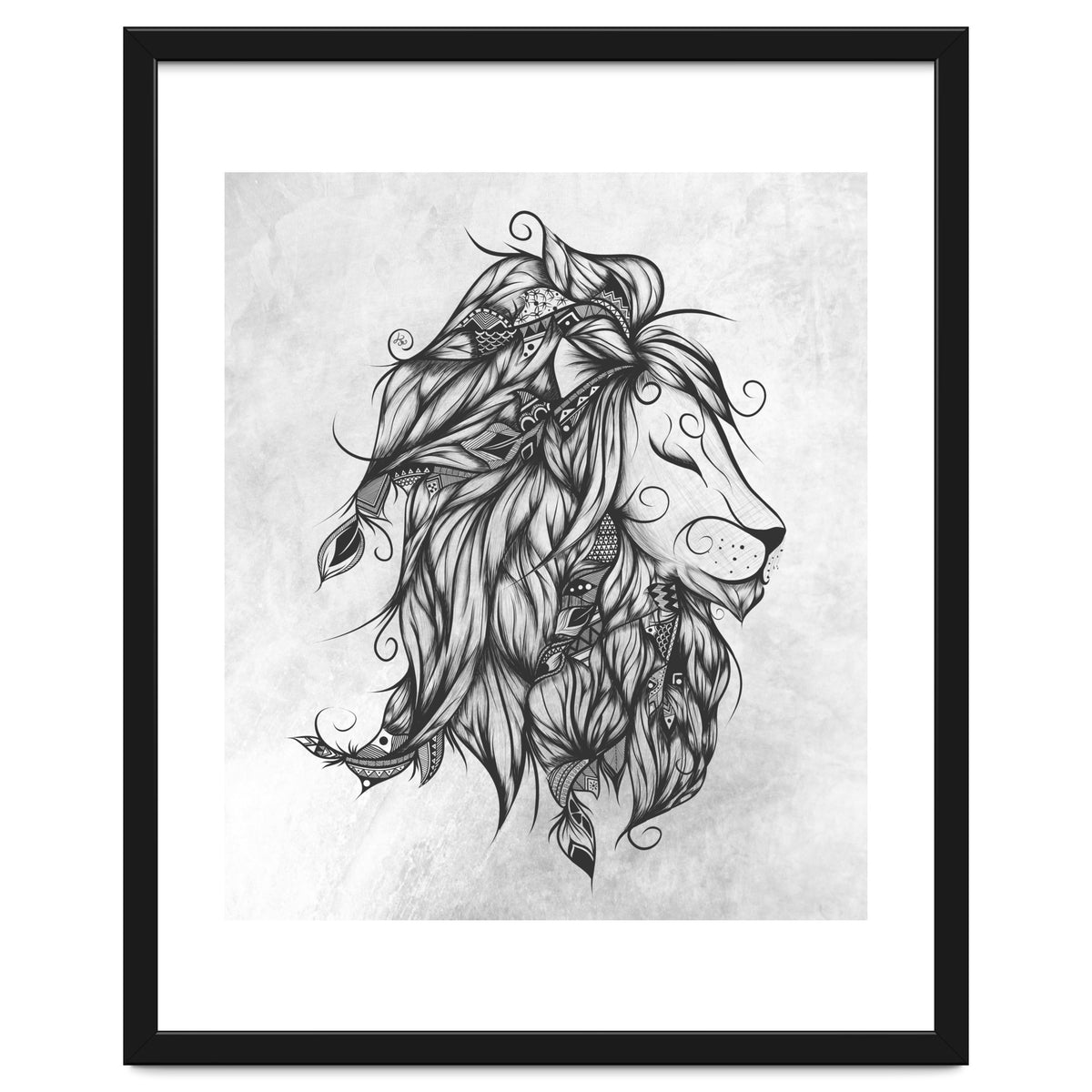 Poetic Lion B&w