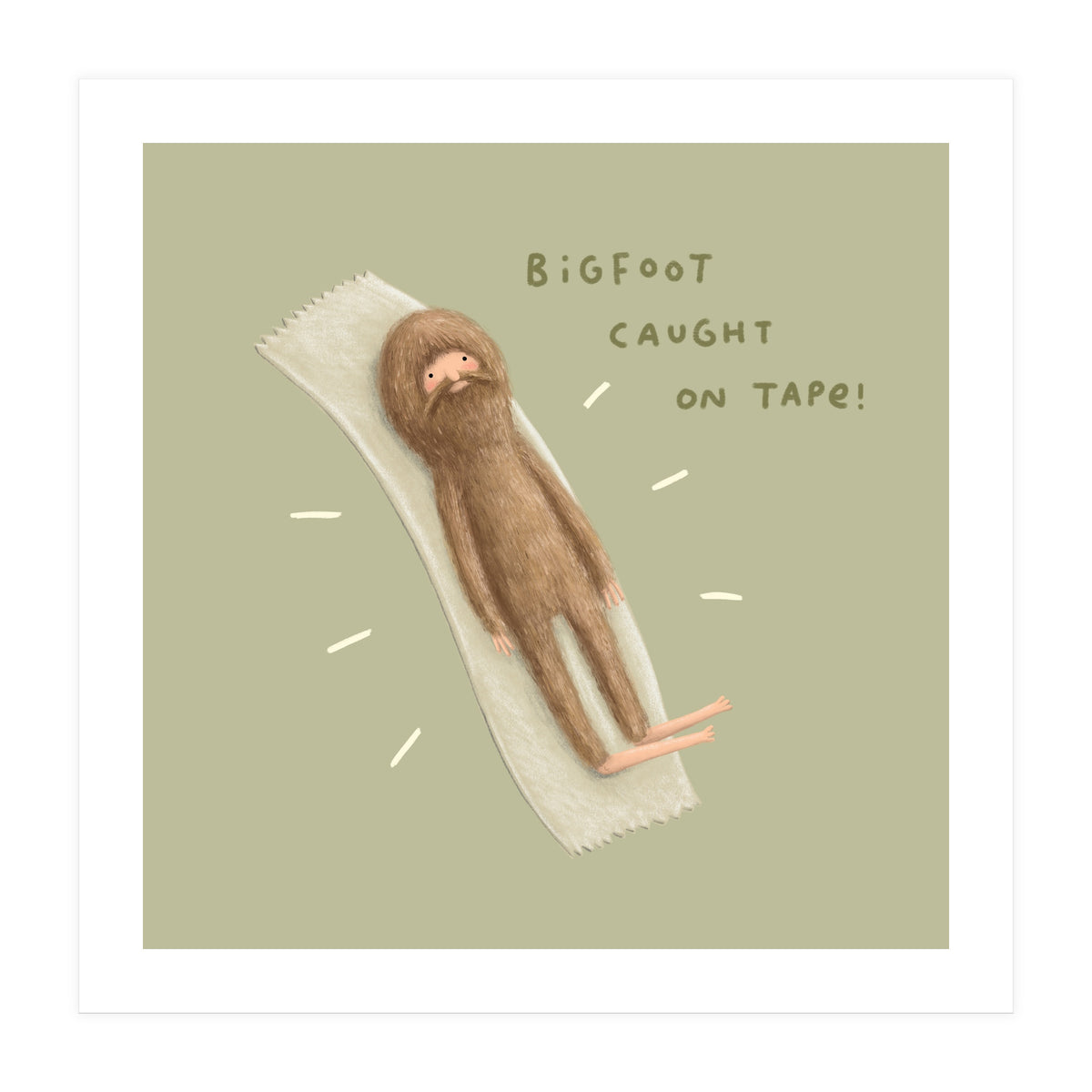 Bigfoot Caught On Tape (Print Only)