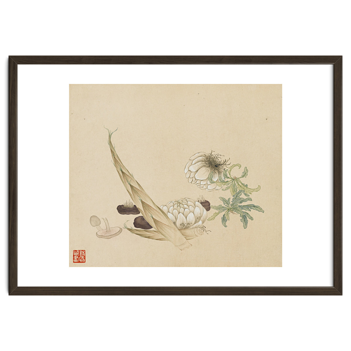 Wang Chengyu ~flowers, Vegetables, Lilies, Bamboo Shoots, Leaves, Mushrooms, Vegetables