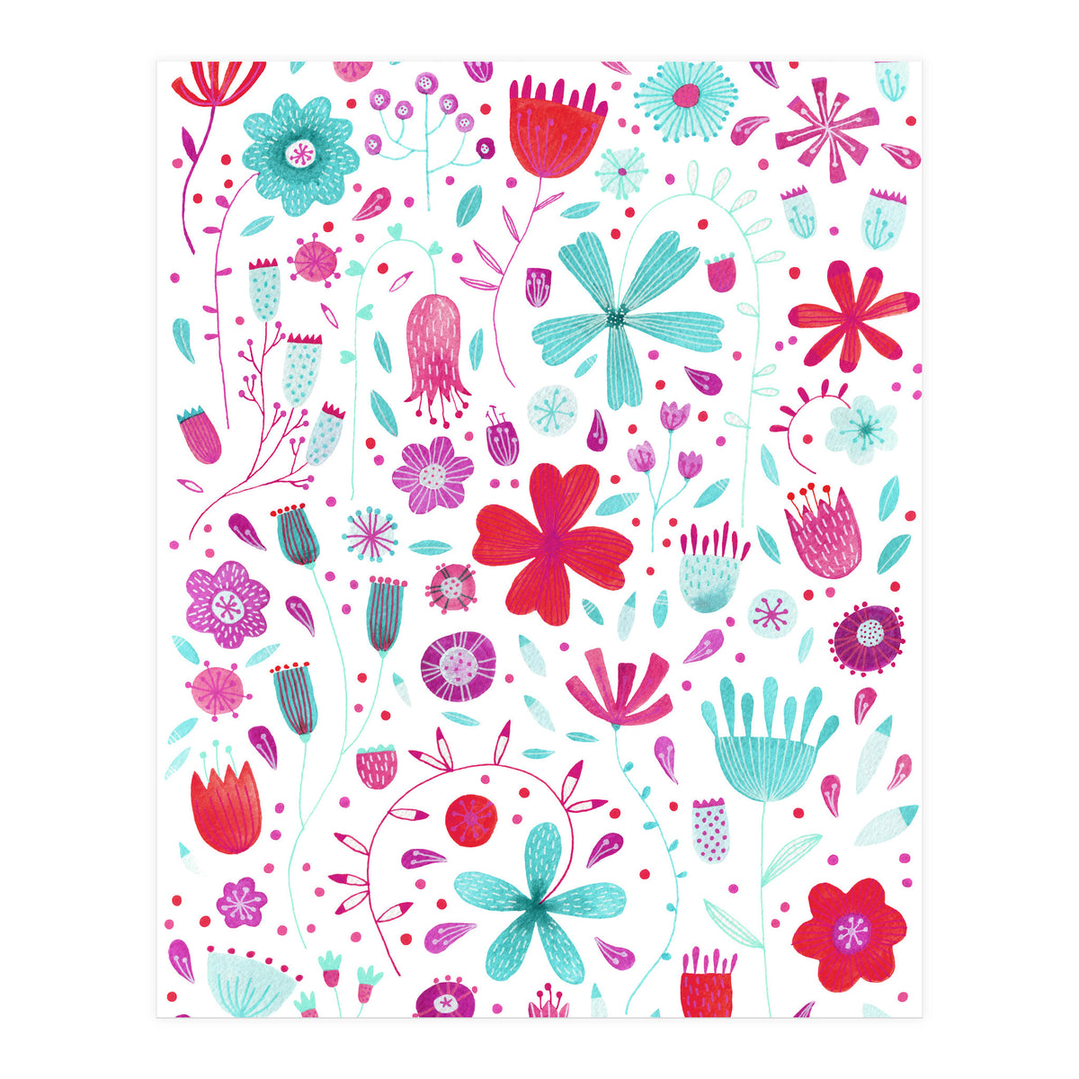 English Meadow Teal (Print Only)