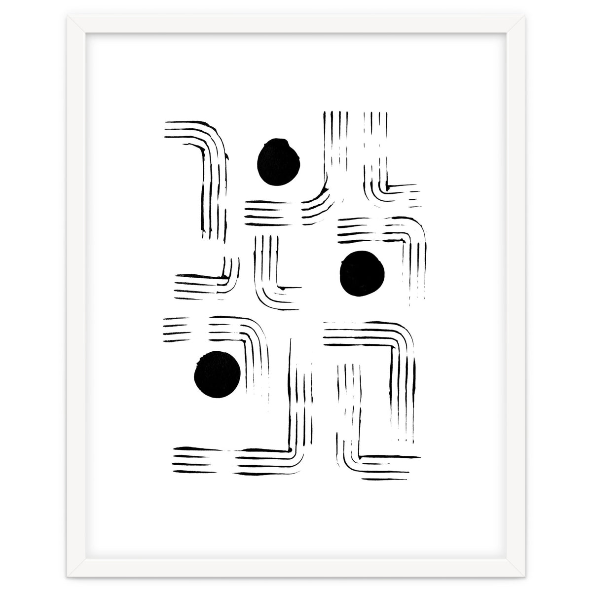 Mid-Century Modern Monochrome Print #1