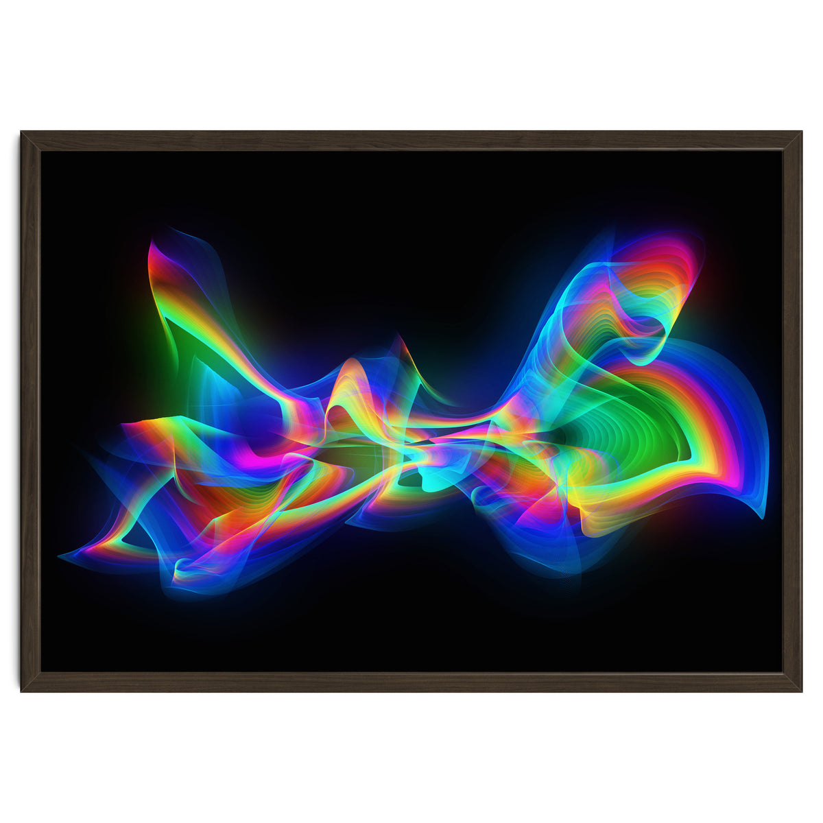 Abstract Colorful Flame Waves