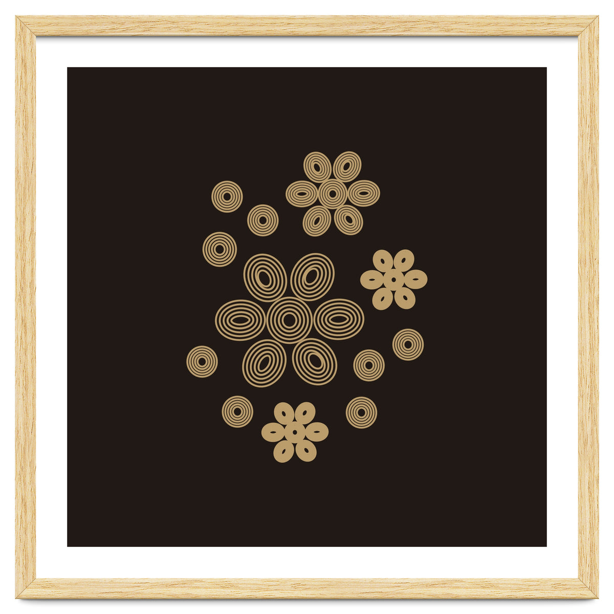 Golden minimal garden | abstract geometric