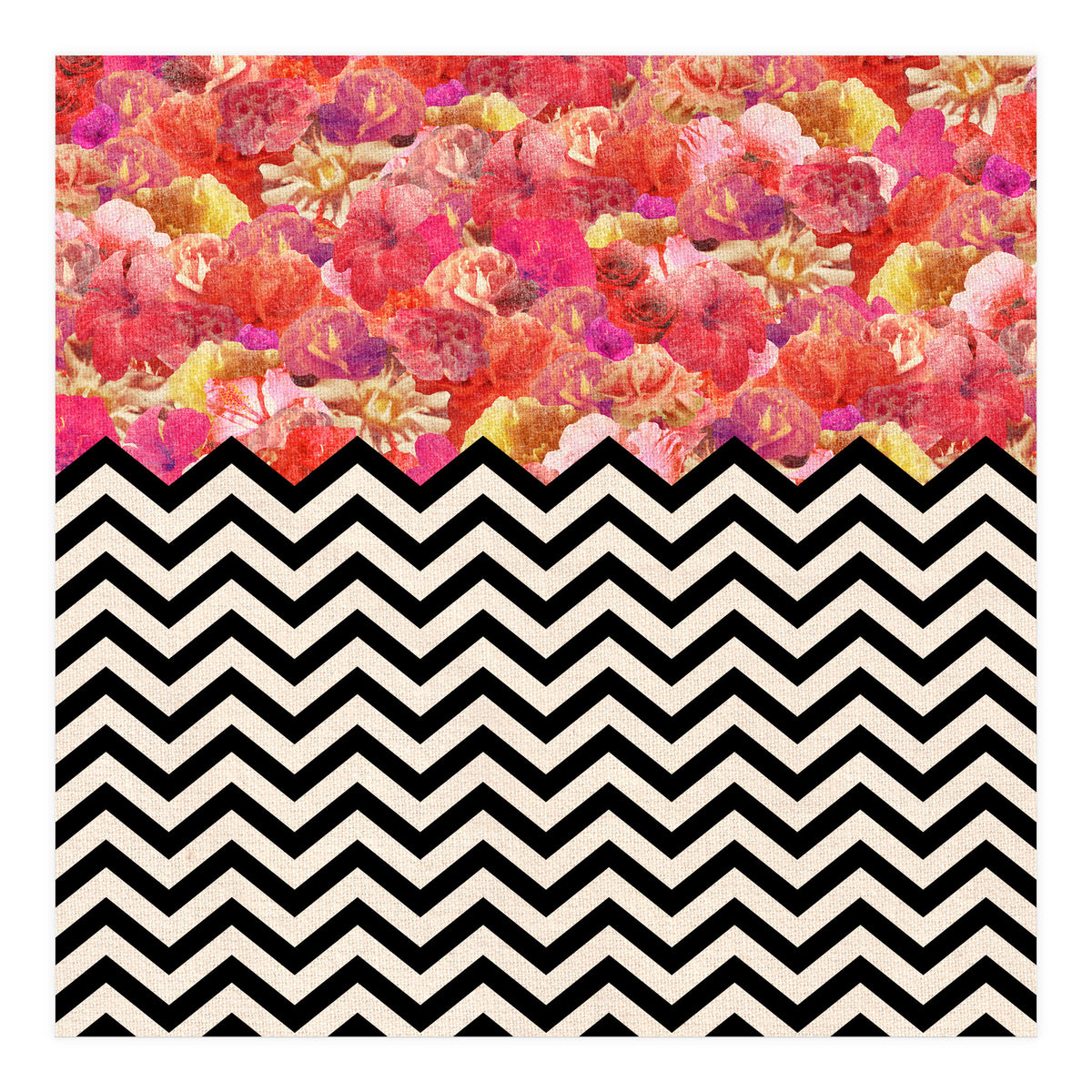 Chevron Flora (Print Only)