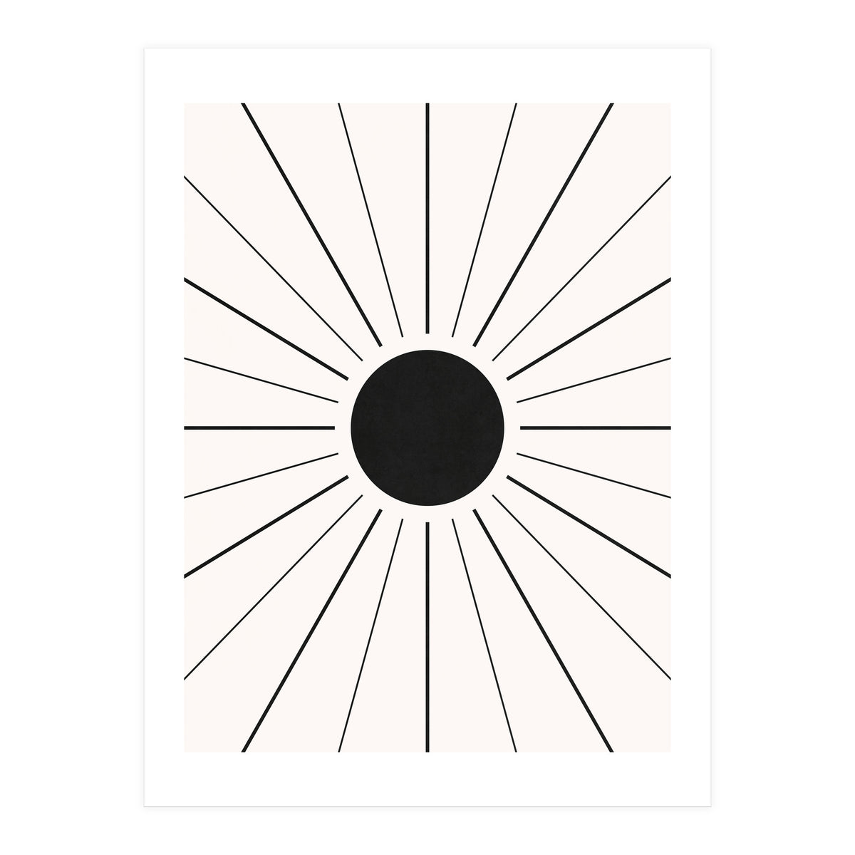 SUN IN LINES - BLACK (Print Only)