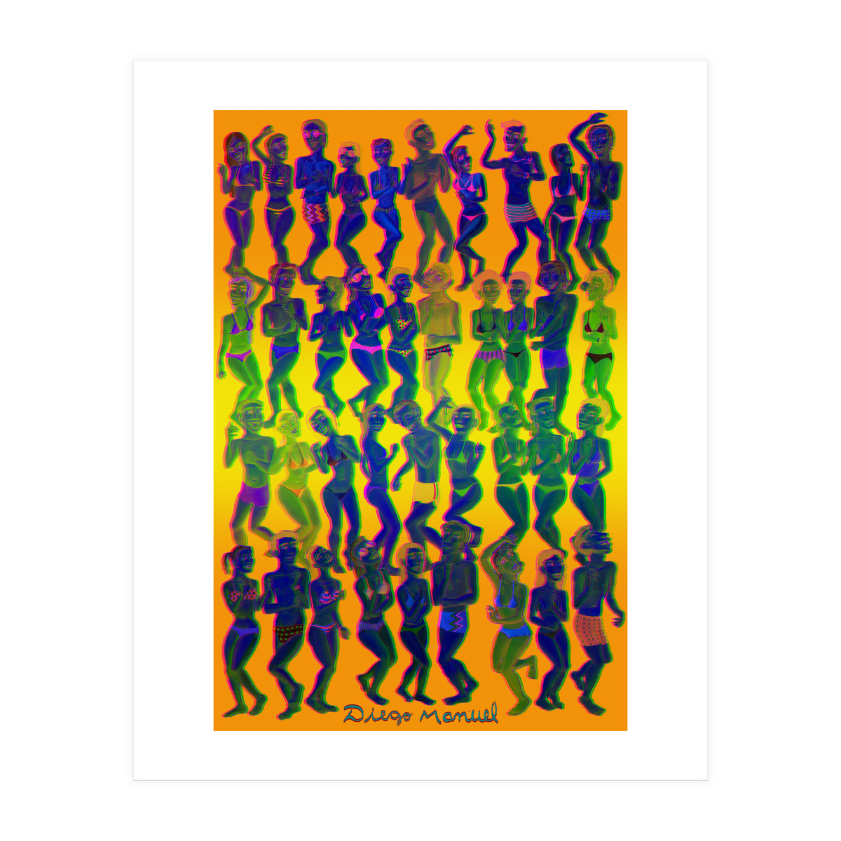 Bailando En La Playa 3d 4 (Print Only)