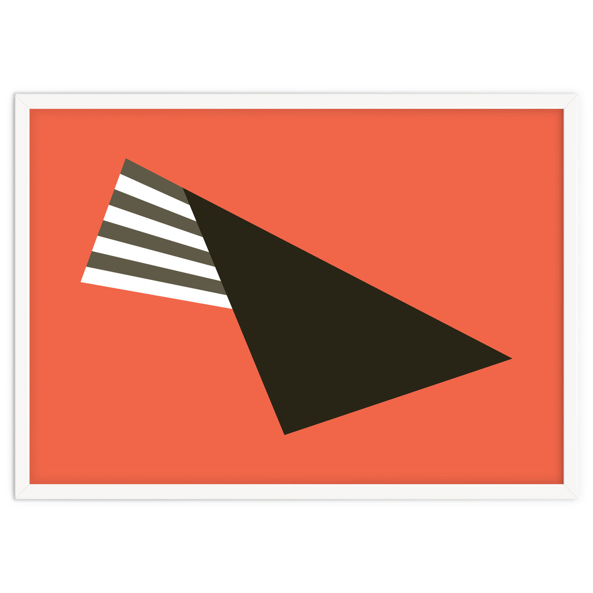 Geometric Shapes No. 75 - pink & stripes