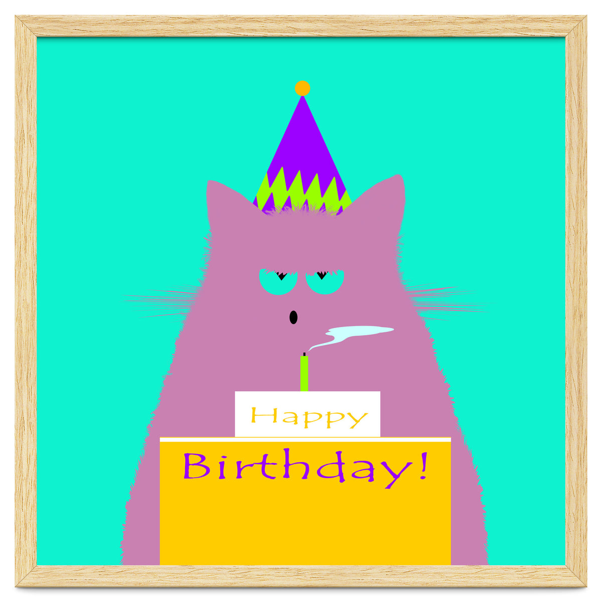 Birthday Lilac Cat