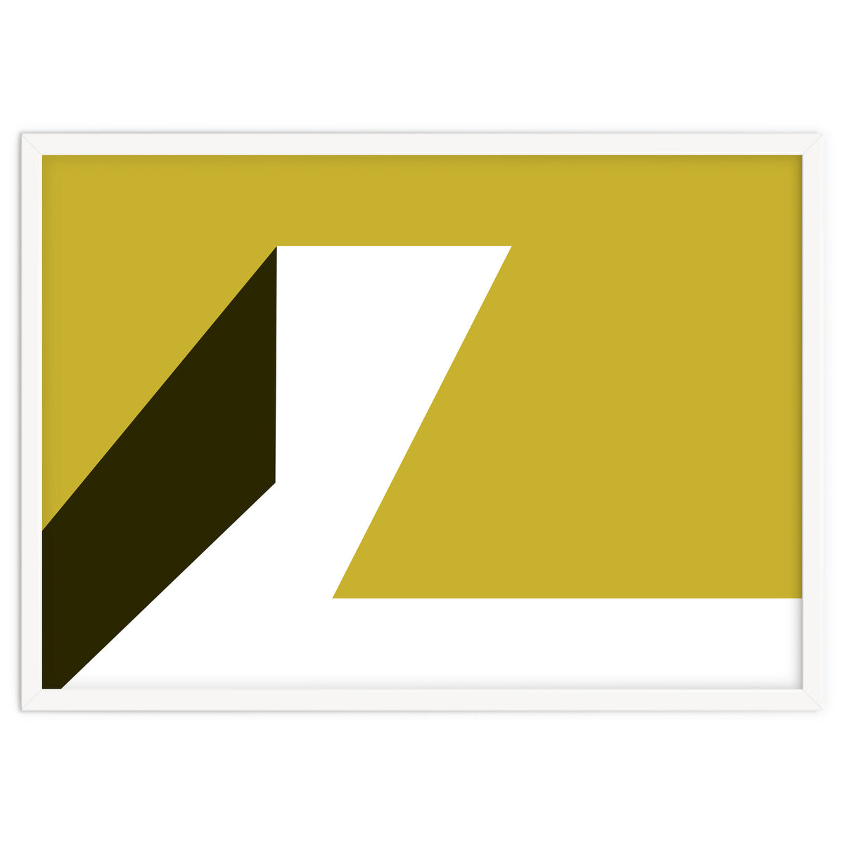 Geometric Shapes No. 78 - mustard, black & white