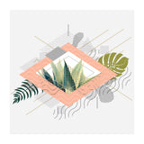 Abstract geometrical and botanical shapes I (Print Only) thumbnail