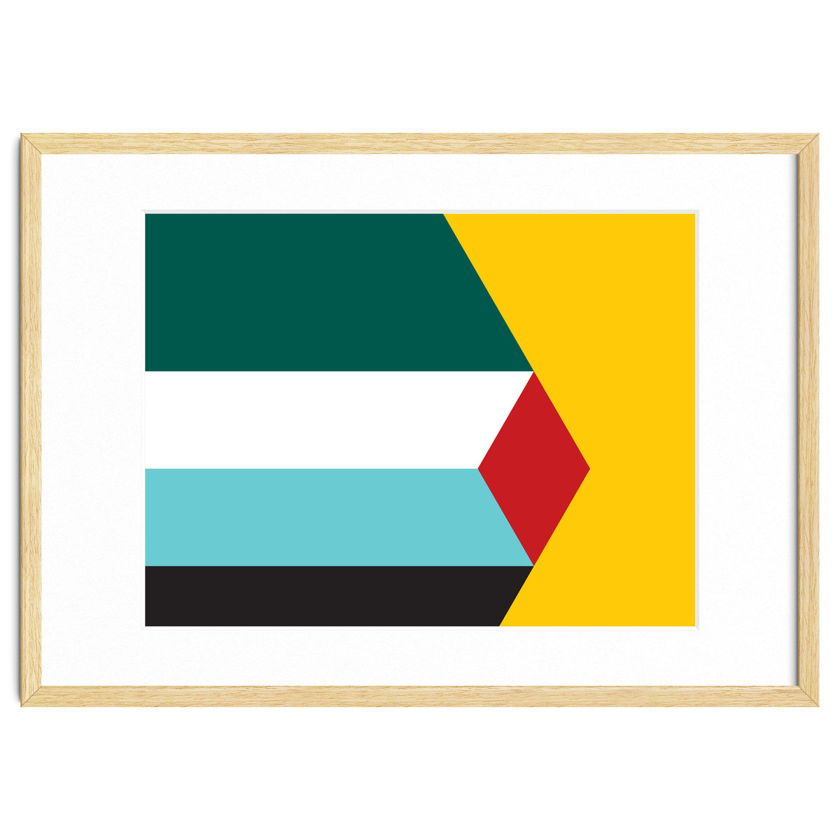 Geometric Shapes No. 43 - yellow & green