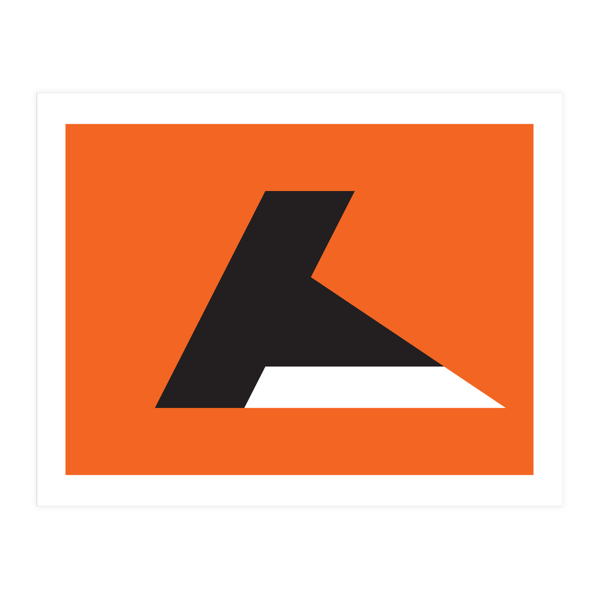 Geometric Shapes No. 79 - orange & black (Print Only)