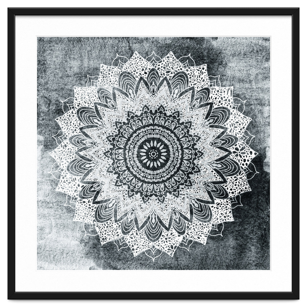 Bohochic Mandala In Gray