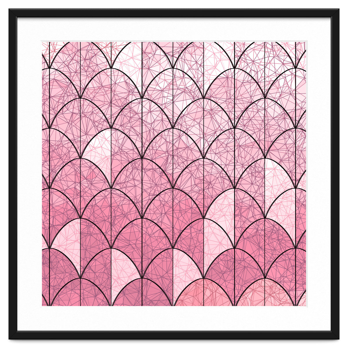 Mermaid scales pink and black