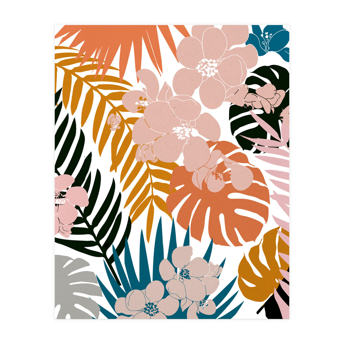 Palms And Bloom (Print Only)